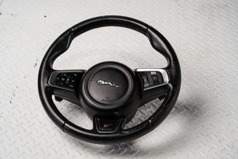 Jaguar branded multifunction steering wheel Foto stock
