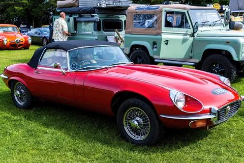 Jaguar E Type - 1972 Classic Car Stock Photos