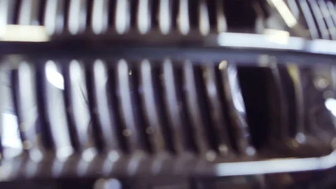 Jaguar E-Type Classic Car Seen From the Side. Car Ready to Restore Stock Footage 77925556