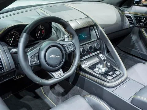 Jaguar F-Type at the New York International Auto Show 2017 Stock Photos