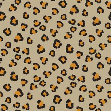 Jaguar seamless vector pattern. Stock Illustration