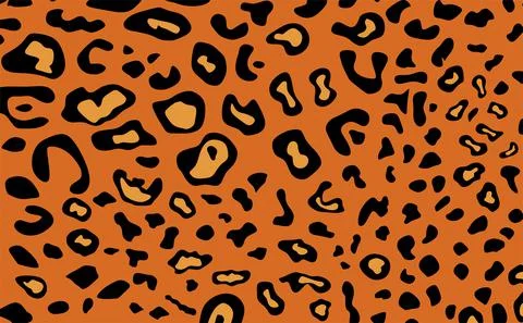 Jaguar skin pattern vector illustration. Wild animal print Stock Illustration