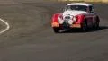 Jaguar XK150, vintage British sport car, bright colored. Racing international HD Footage