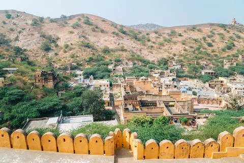 Jaigarh Fort and cityscape in Jaipur, India Stock Photos