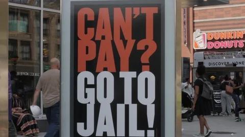 Jail Advertisement NYC Stock Footage 106536197