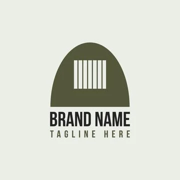 Jail, and  window conceptual vector logo design.  Window fashion or brand logo Stock Illustration