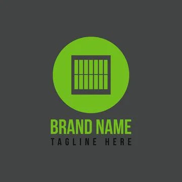Jail, and  window conceptual vector logo design イラスト素材