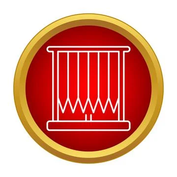 Jail bars or window icon design Stock Illustration