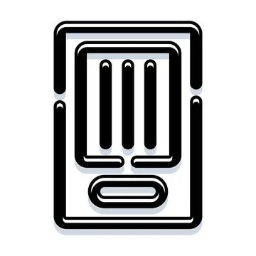 Jail bars prisoner concept line icon design Stock Illustration