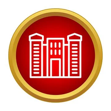 Jail building icon representing arrest and incarceration facilities Stock Illustration