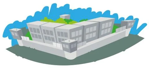 Jail building Stock Illustration