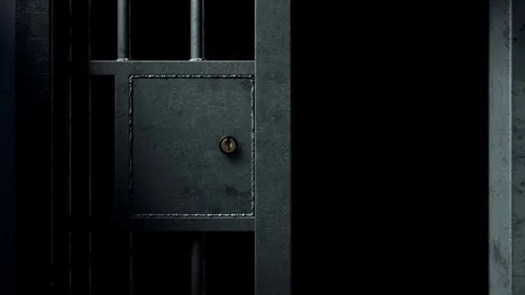 Jail cel door close 3 Stock Footage 83658548