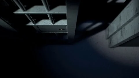 Jail cel door close 5 Stock Footage 83658516