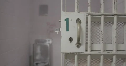 Jail Cell 1 Camera Slide 4K Stock Footage 145997652