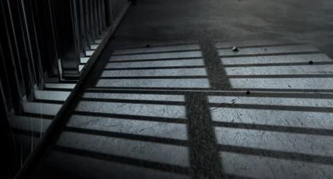 Jail cell bars cast shadows Stock-Illustration