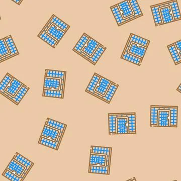 Jail cell bars crime vector seamless pattern Stock Illustration