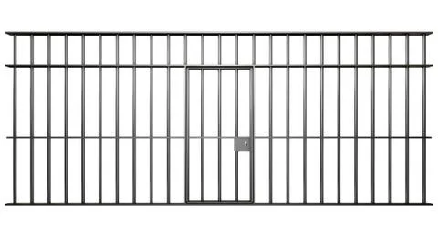 Jail cell bars Stock Illustration