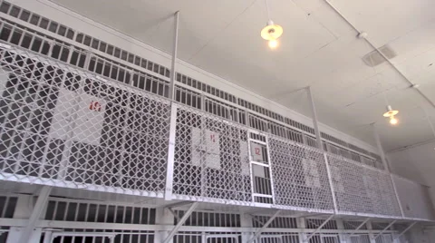 Jail Cell Block Stock Footage 41770720