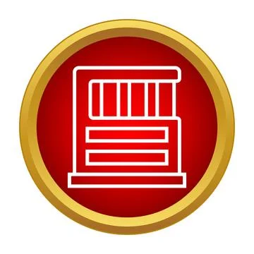 Jail cell icon representing incarceration and punishment Stock Illustration