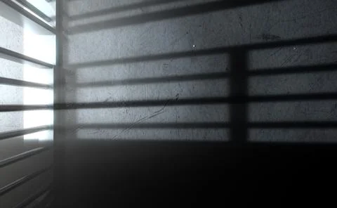 Jail Cell Shadows Stock Illustration