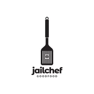 Jail chef logo design vector graphic symbol icon illustration creative idea Stock Illustration