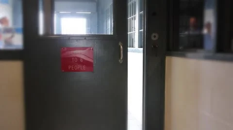Jail Door Closing Stock Footage
