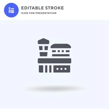 Jail icon vector, filled flat sign, solid pictogram isolated on white, logo i Stockillustratie