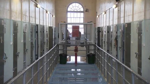 JAIL INMATE WALKING OUT OF CELL Stock-Footage 129206541