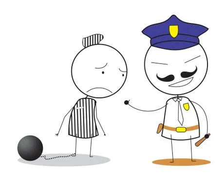 Jail man Stock Illustration