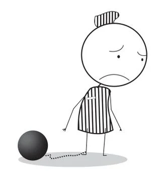 Jail man Stock Illustration