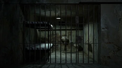 Jail with opening and closing door. Stock Footage 44348438