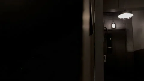 Jail prison cell hall dolly dark moody cinematic  Stock Footage 225168581
