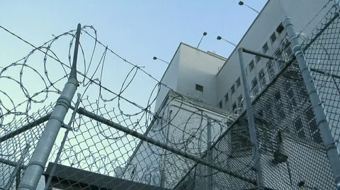 Jail Prison Exterior 3 Stock Footage