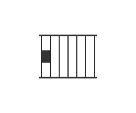 Jail, prison icon. Vector illustration, flat design. Stock Illustration