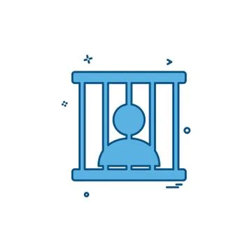 Jail prison locked icon vector design Stock Illustration
