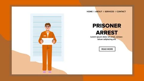 Jail prisoner arrest vector Stock Illustration