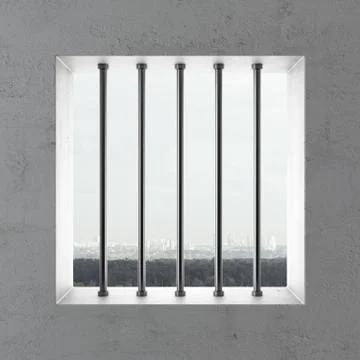 Jail window 库存插图