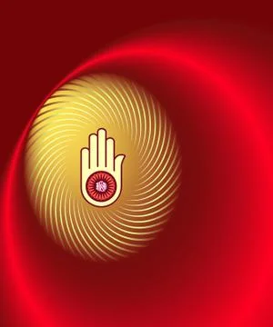 Jain emblem, flag, swastica Stock Illustration