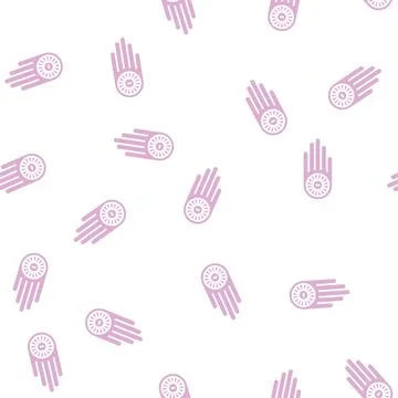 Jainism religion glyph seamless pattern Stock Illustration