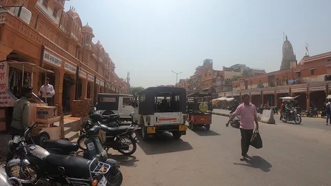 Jaipur, India Hyperlapse Video stock 113849305