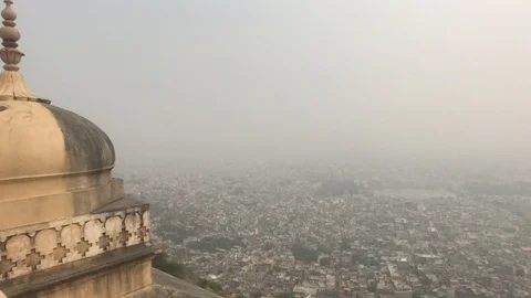 Jaipur, India - View from above the old historic fortress part 18 Video stock 123848660