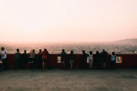 Jaipur, view at sunset Stock Photos