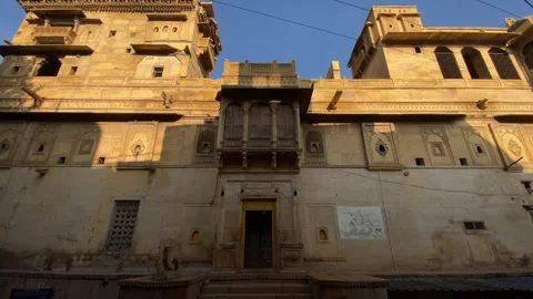 Jaisalmer, India - Jan 12, 2024: Street of Jaisalmer Rajasthan, India. Stock Footage 282790953