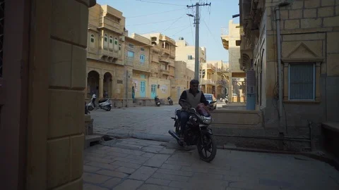 Jaisalmer traffic Stock Footage 111694295