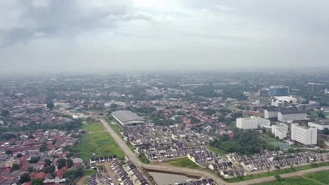 Jakarta air pollution Video stock 235322175