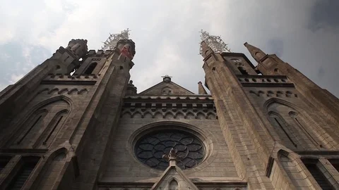 Jakarta Cathedral Timelapse Stock Footage 81296860