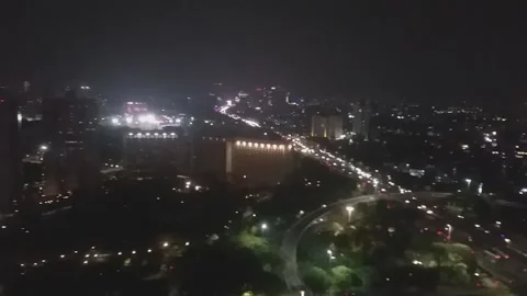 Jakarta At Evening Night Stock Footage 239952517