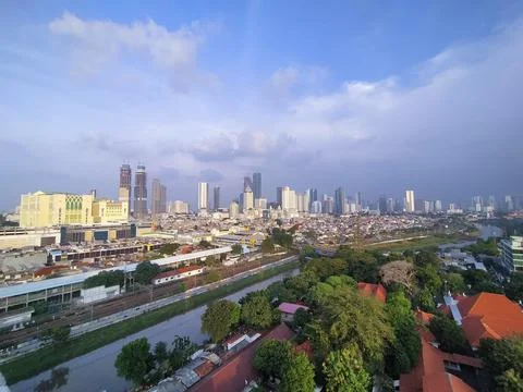 Jakarta in the evening Foto stock
