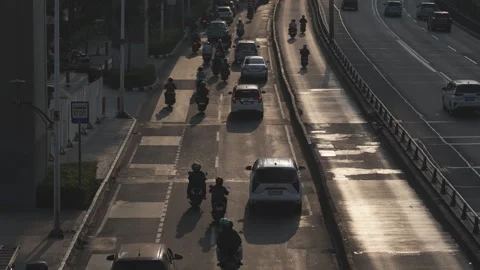 Jakarta Heavy Traffic Stock Footage 343941190