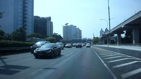 Jakarta Highway Stock Footage 109589241